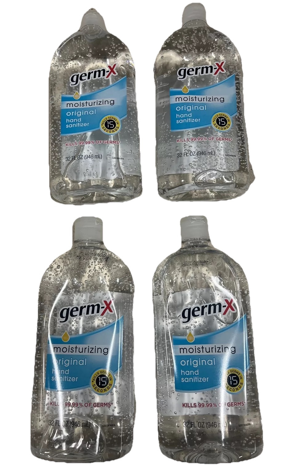 GERM-X Moisturizing Original Hand Sanitizer 32 Oz Each (4 PACK) EXP: 08/01/2025
