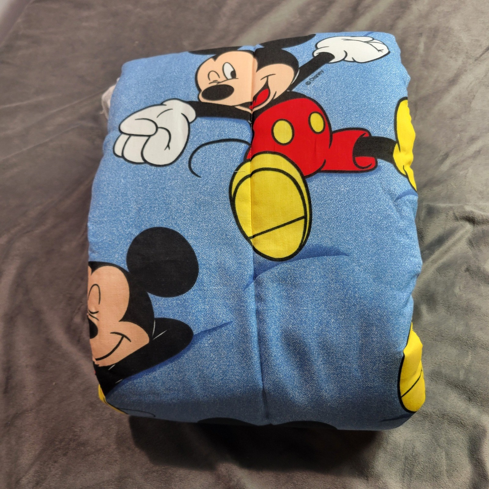 Disney Mickey For Kids Nap Mat Set with Pillow and Backpack Blue Vintage USA