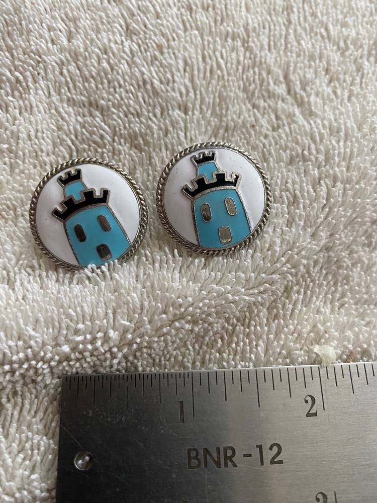 Vintage Signed Coro Enamel Castle