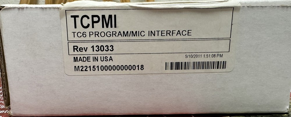 Rauland-Borg TCPMI TC6 Program/Mic Interface.  NEW