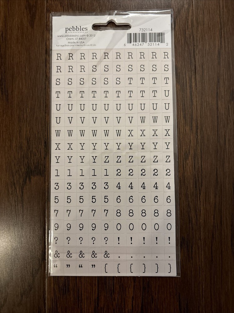 Assorted Scrapbooking Stickers - Alphabet