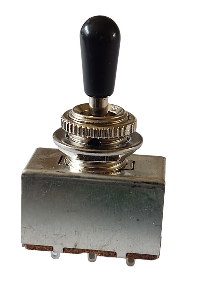 3-way Box Switch w/ 5 ft 4 Conductor Shielded Wire Chrome / Black Tip