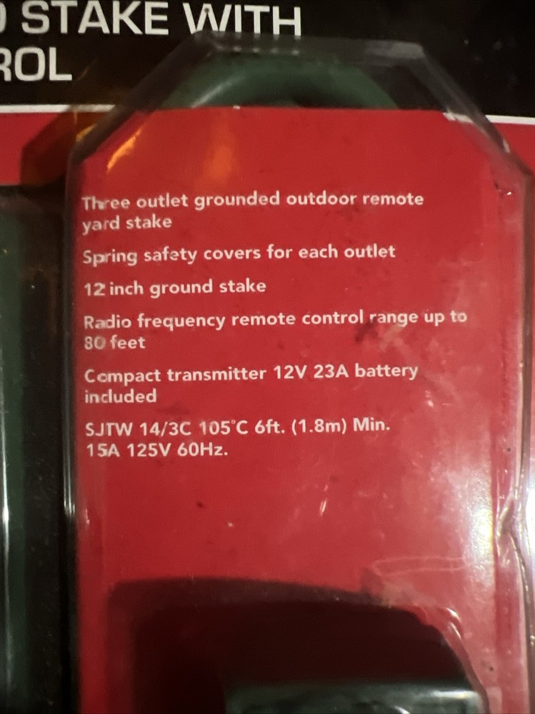 Shop Basic 3 Outlet Yard Stake With Remote Control