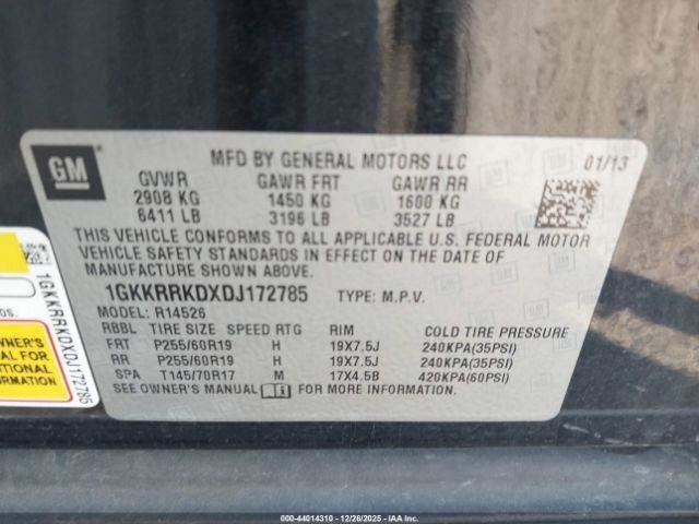 ACADIA 2013 Speedometer 3832918