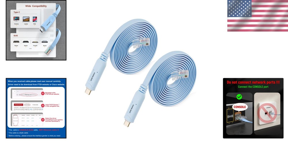 USB-C Console Cable 2-Pack for Cisco Routers