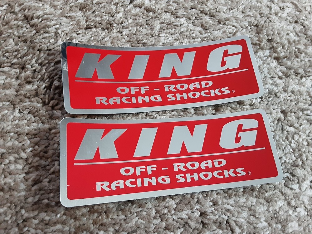RED CHROME KING OFFROAD SHOCKS Replacement Shock Decals Stickers Emblems Desert