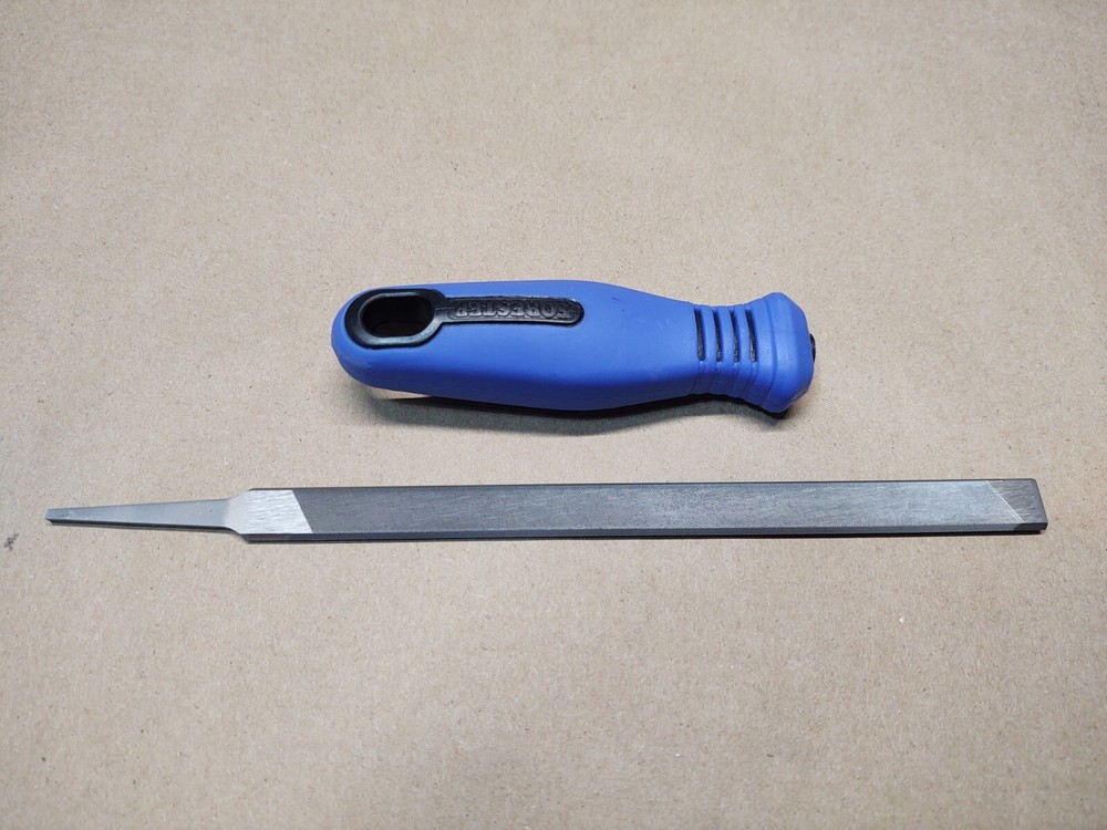 PFERD 7" Double Bevel Flat Chisel Bit Square Chisel Chainsaw File & Handle