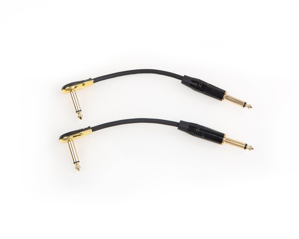 2-Pack Mogami 2524 Pedal Effects, Single Angle Patch cable Gold connectors