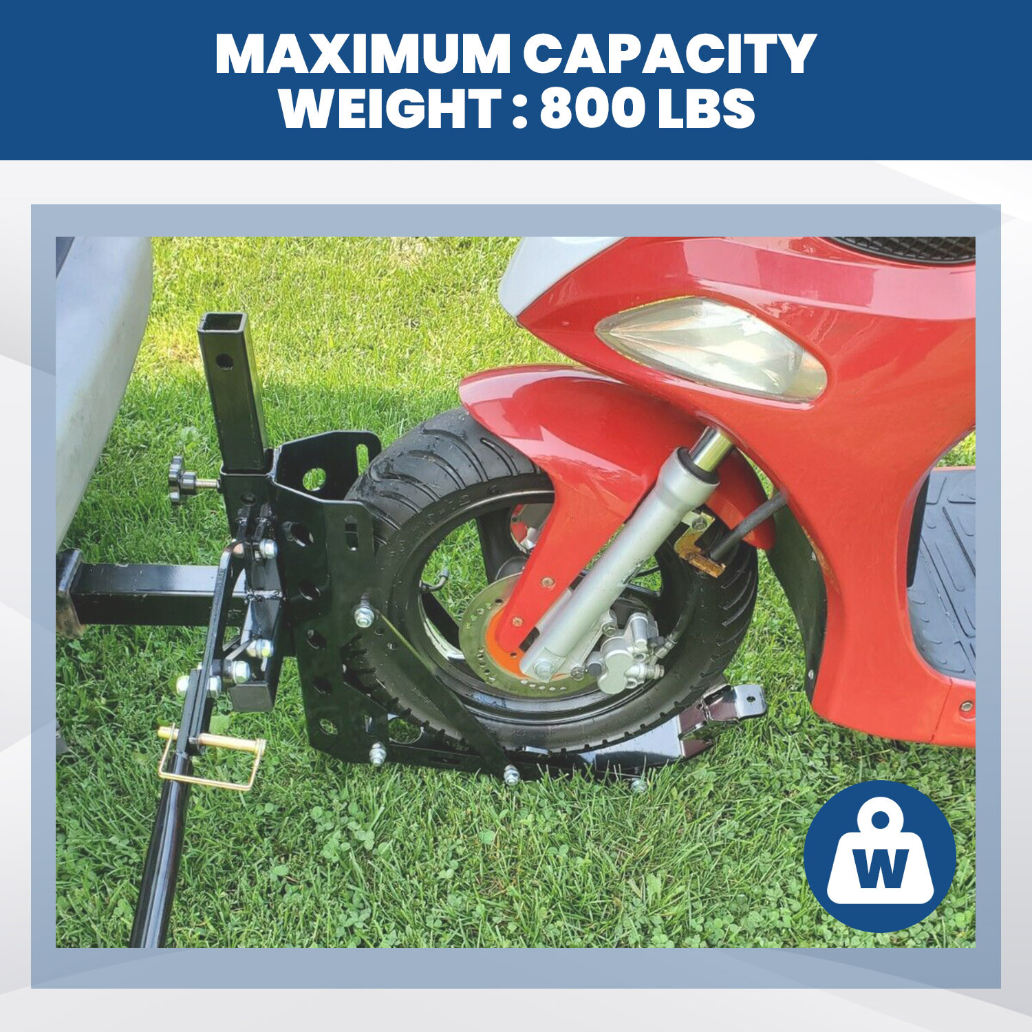 800lb Motorcycle Scooter Carrier 2" Tow Receiver Trailer Hauler Hitch Mount Rack