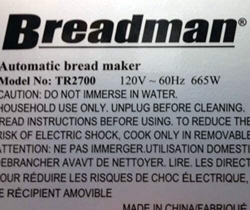 Socket for Light in Breadman Bread Maker Machine Model TR2700 only