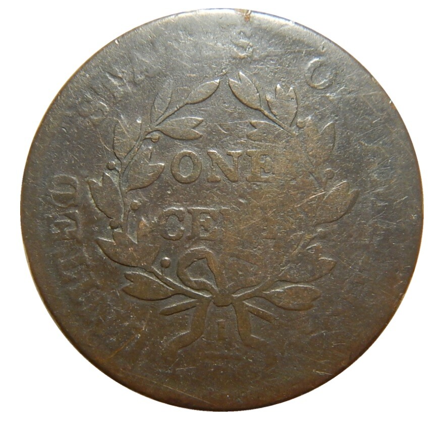 Large cent/penny 1803 counterstamp EG