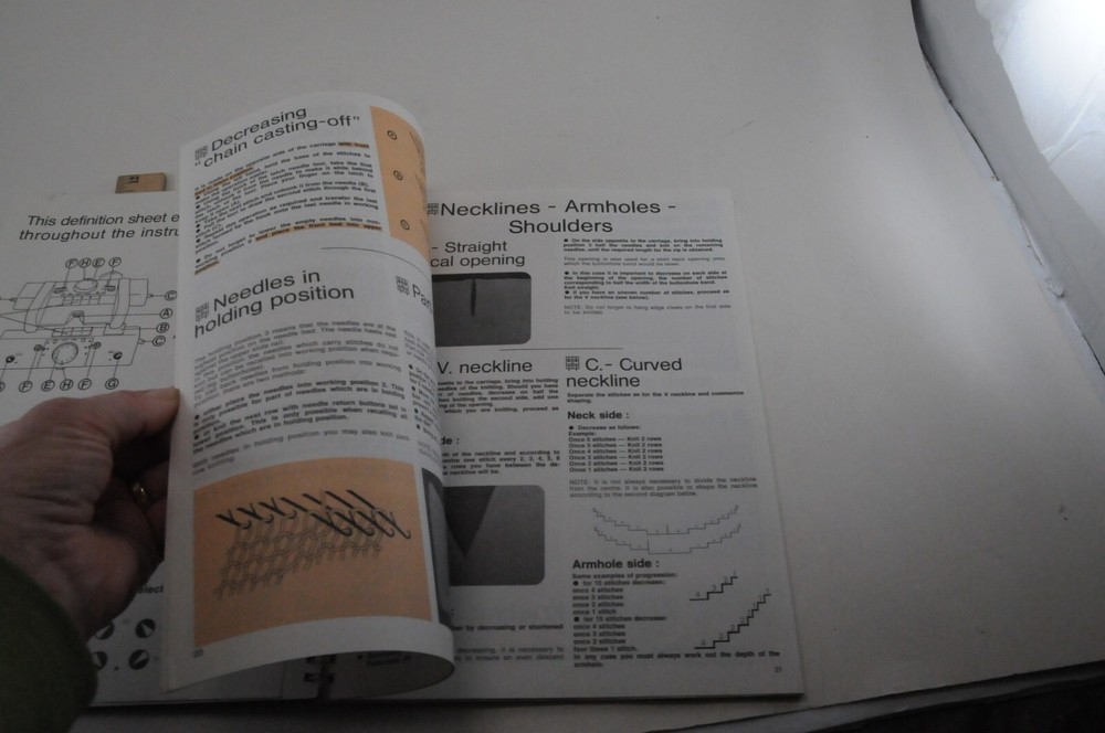Vintage White Knitting Machine Instruction Book SIT
