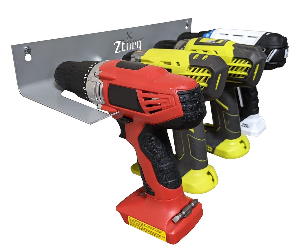 Cordless Drill Tool Organizer - Drill Holder Storage Wall Mount Rack to optim...