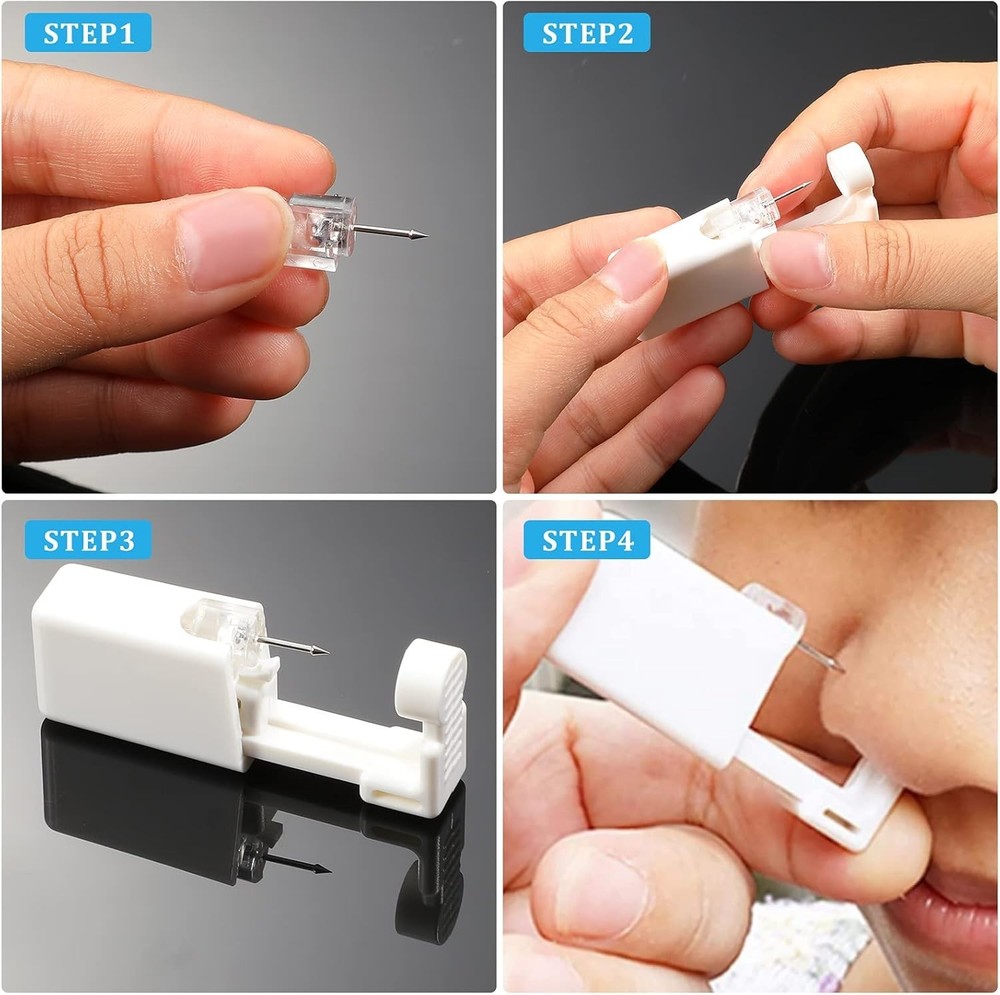 36 Nose Ear Piercing Tool Kit Includes 4 Disposable Nose Piercing Machine wit...