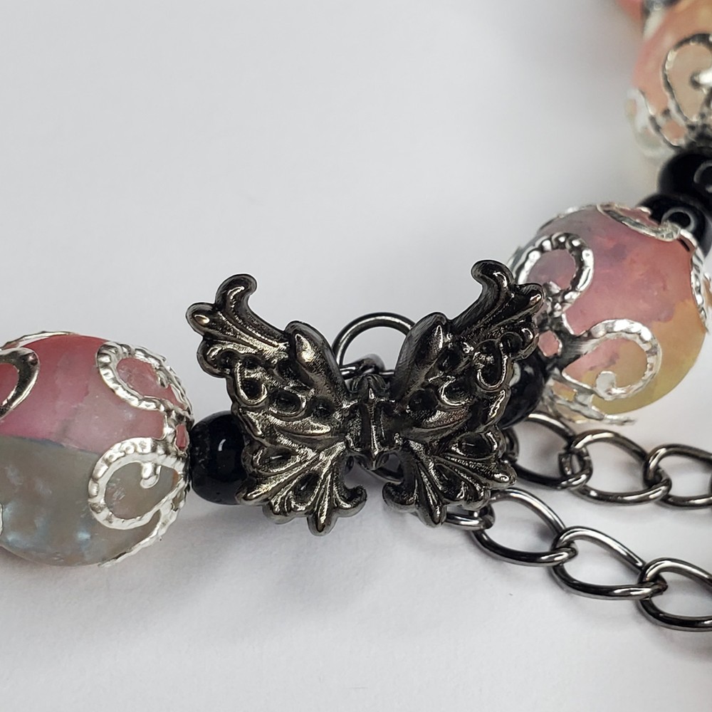 Hand crafted artisan unique gemstone bracelet