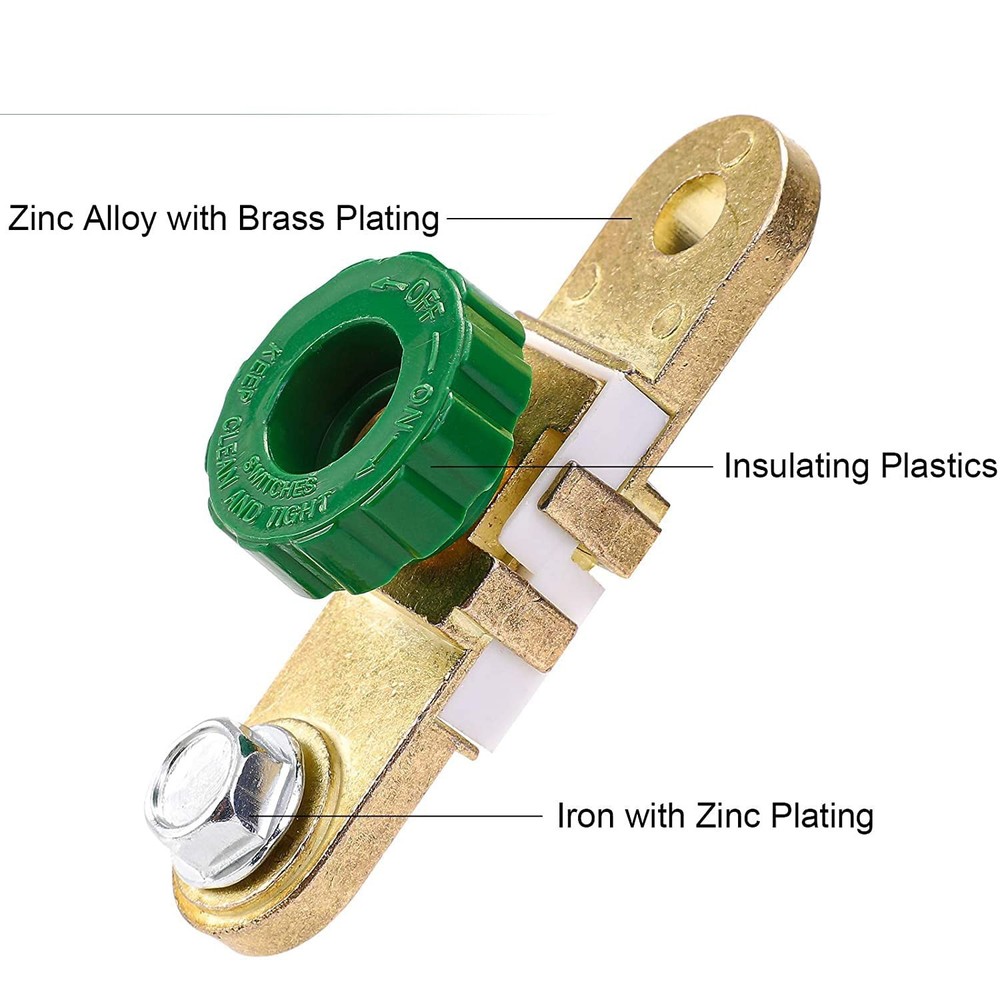 2Pcs Side Post Battery Disconnect Switch 12V Car Battery Master Switch Isolator