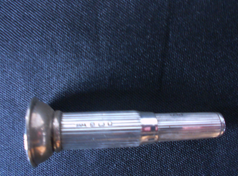 Solid Silver Engine Turned Cigar Piecer Hallmarked Date 1956/57 By S J Rose & So