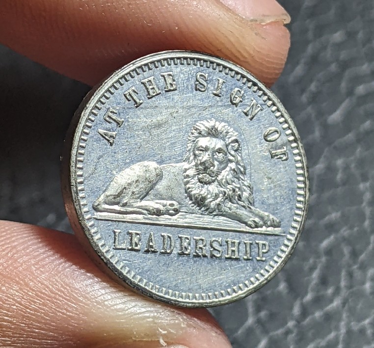 1908 WANAMAKER STORES Lion Rare SOUVENIR TOKEN