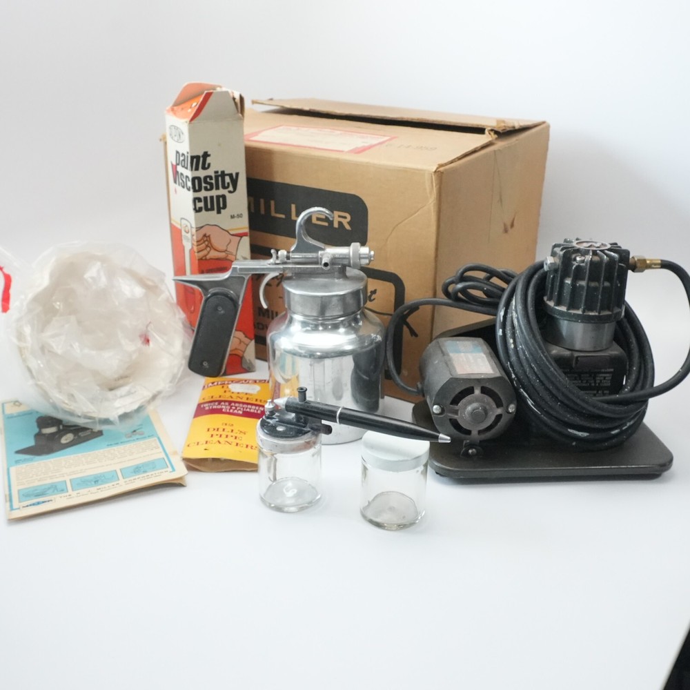 Vintage MILLER Model 2000  Paint Spray System Compressor Accessories - Nice