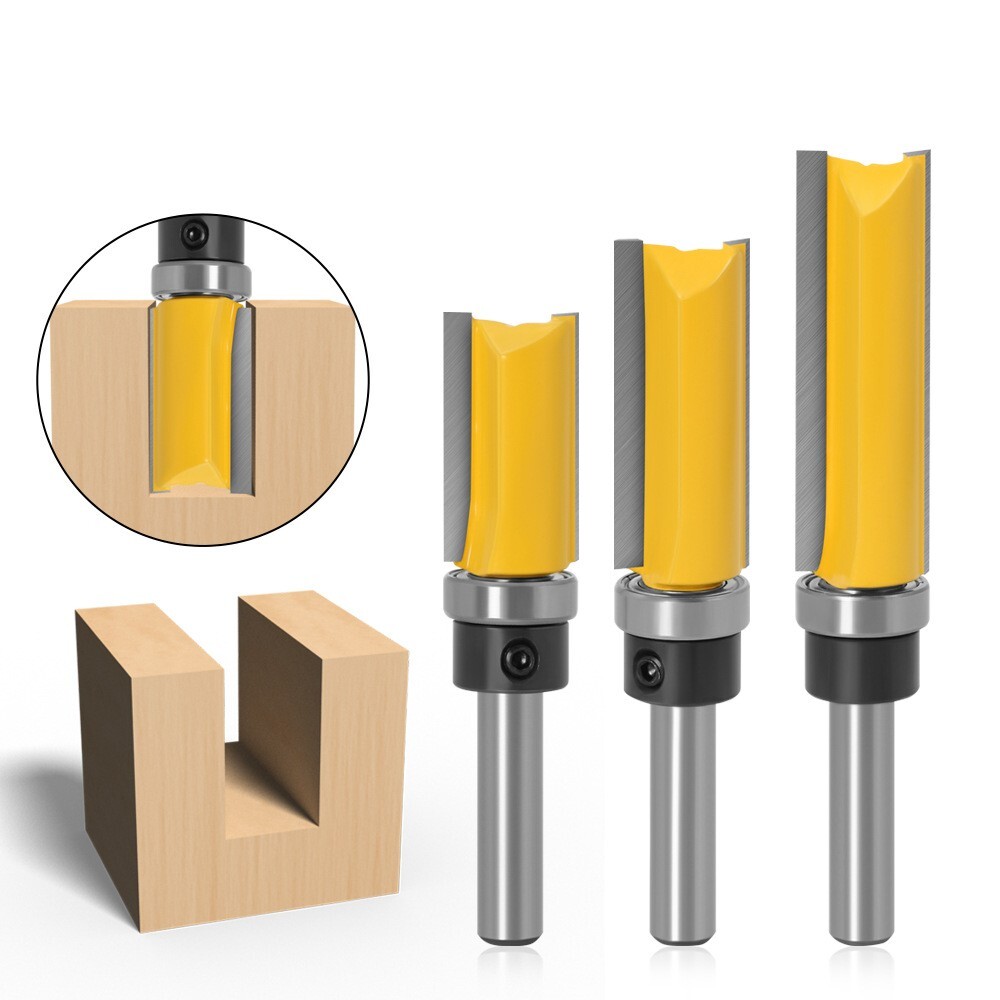 8mm Shank 5/8" Diameter Flush Trim Template Router Bit
