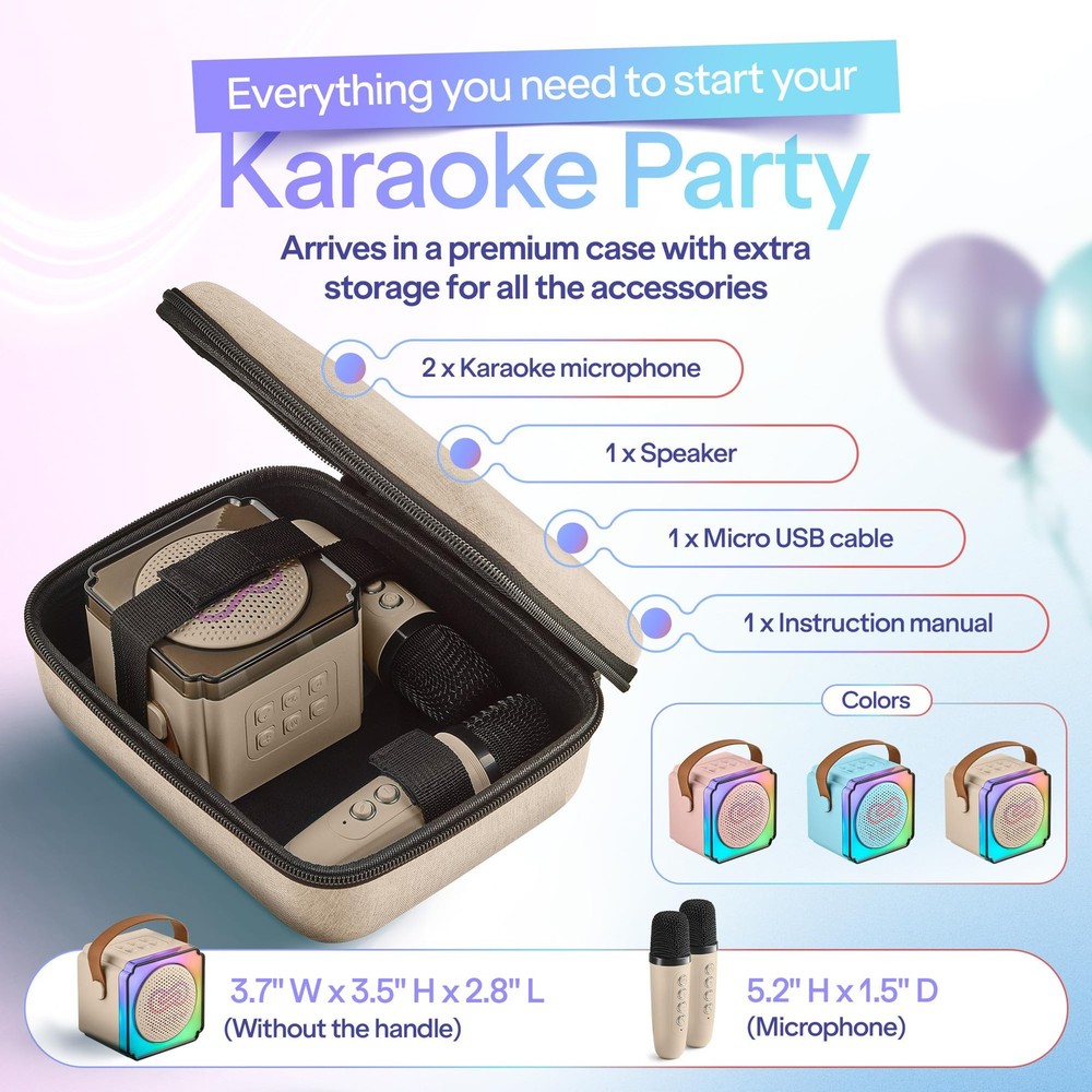 Karaoke Machine for Kids (1, Teal)