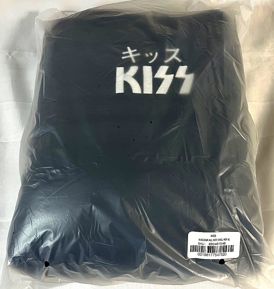 KISS RNR ALL NITE single Dressed To Kill Hoodie Sweatshirt XL Ace SEALED NEW