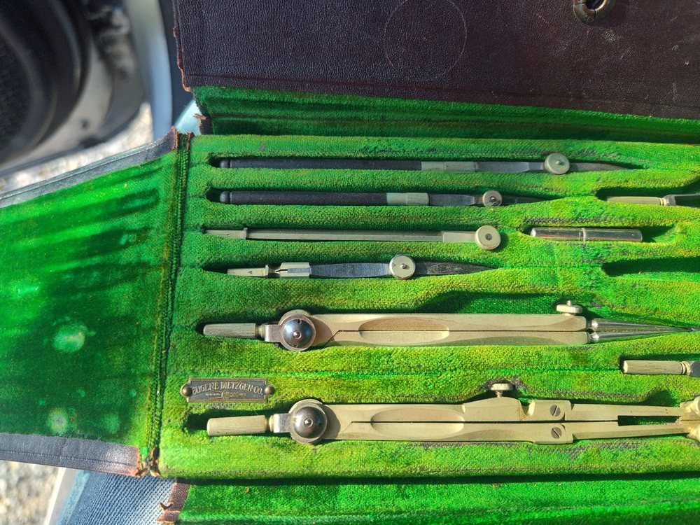 Vintage Eugene Dietzgen Co. Drafting Tools Deluxe 1 Missing