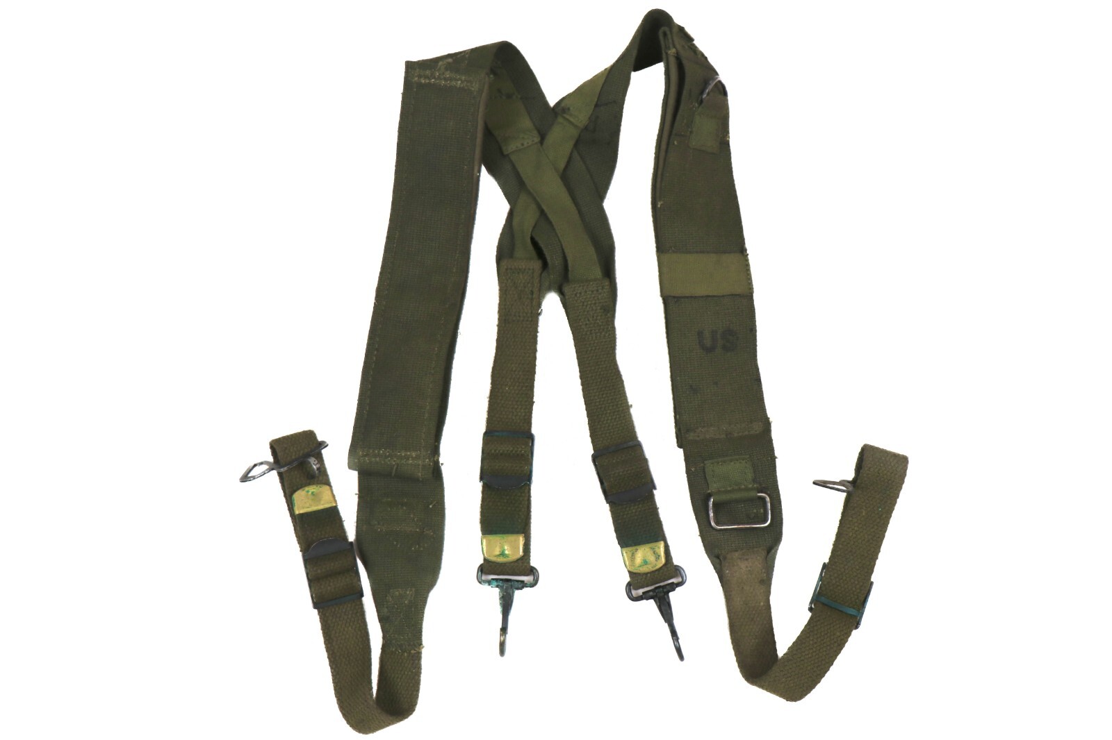 US Army WWII / Korean War M1945 Field Pack Suspenders OD Green M-45 M1944 WW2