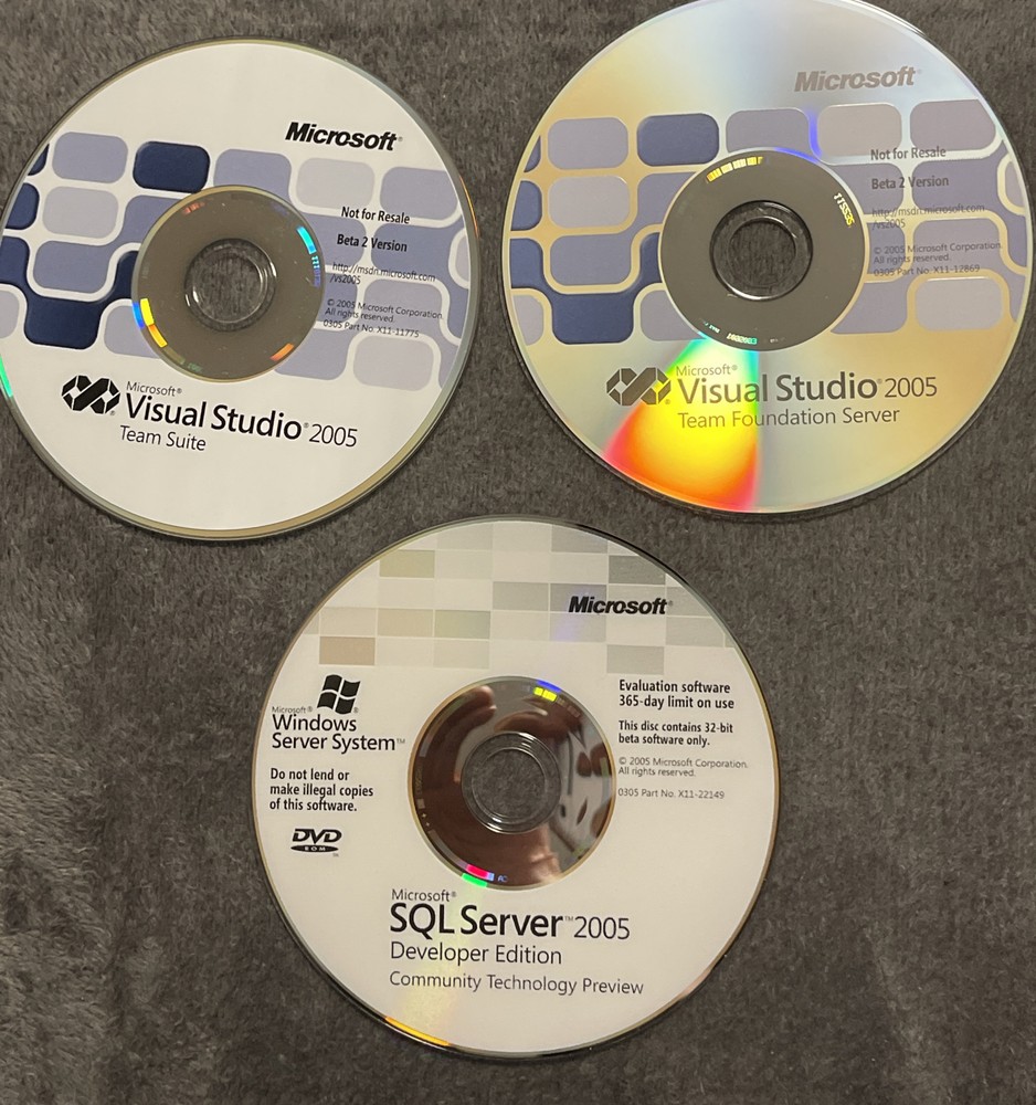 Microsoft Visual Studio 2005 Team Suite Beta 2 (3 CD’s)