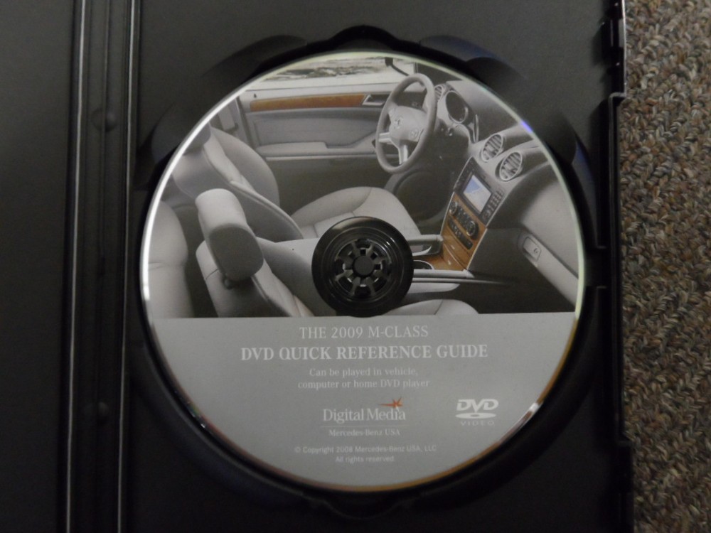 2009 MERCEDES BENZ M-Class M Class Quick Reference Guide DVD CD USED OEM