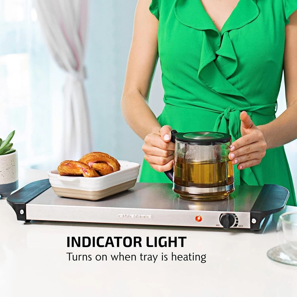 Elegant Electric Warming Tray – Adjustable Temperature Control & Compact Design