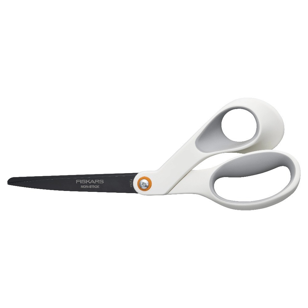 Non-Stick Titanium Kitchen Scissors with Soft Grip Orange Grey Multipurpose
