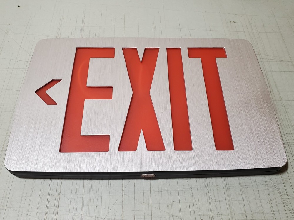 Thomas & Betts Exit Light Thin Series Cast Aluminum Double Faced BATXN2R