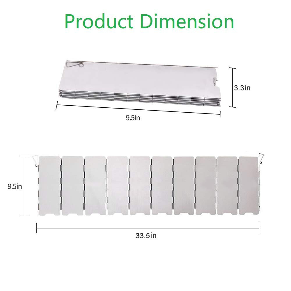 Camp Stove Windscreen Aluminum Folding Plates Camping Stove Wind Screen