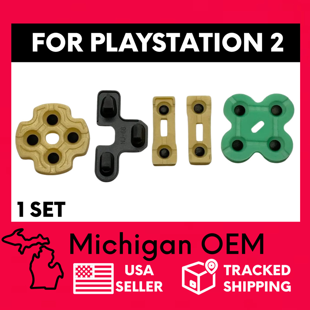 Replacement Conductive Rubber Pad Set for Sony PlayStation 2 (PS2) Controller