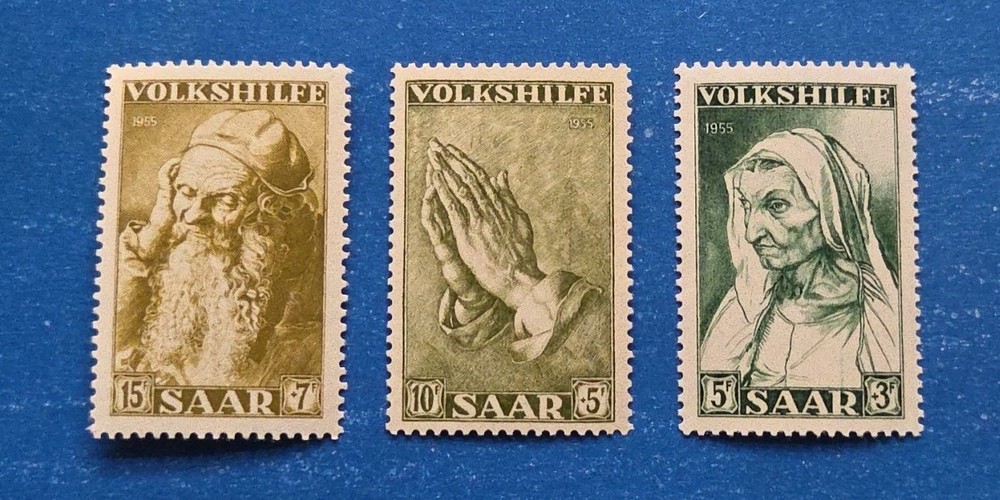 Saar Stamps, Scott B105-B107 Complete Set MNH