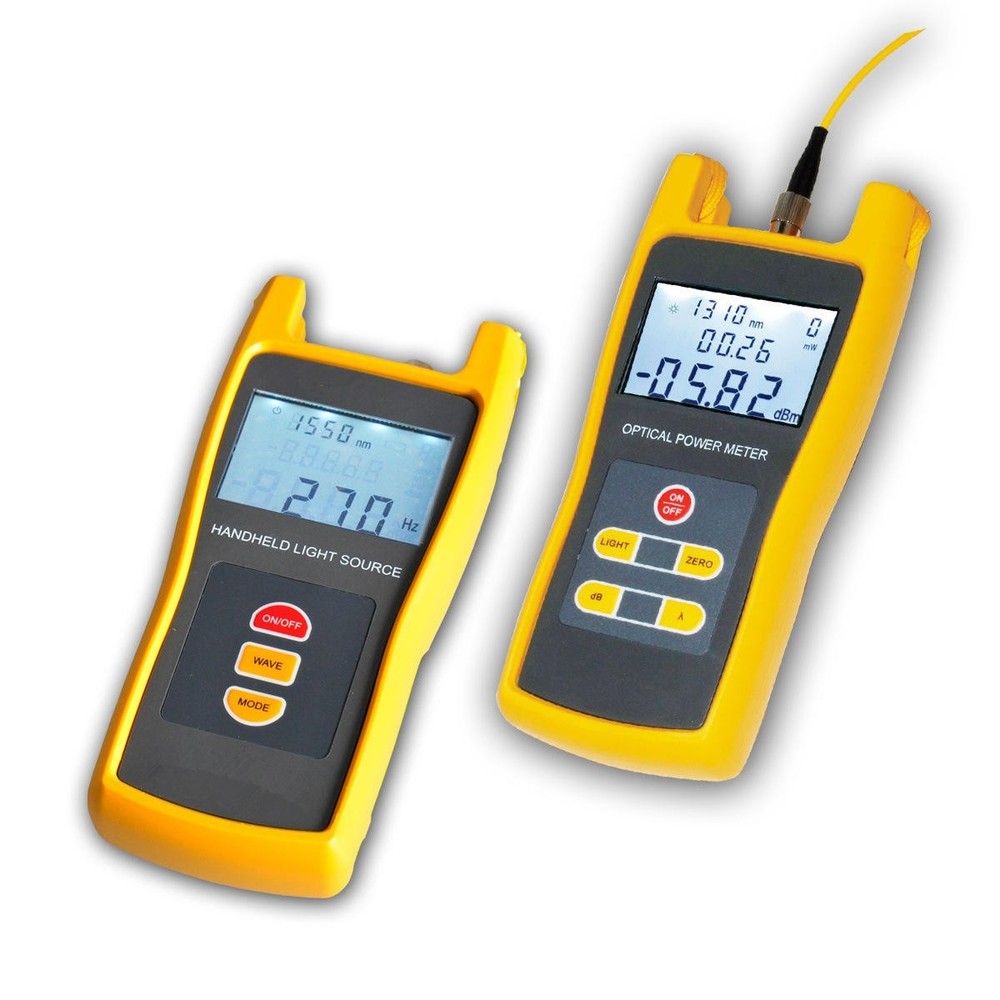 Fiber Optic Tester Tool SM MM Handhold Optic Power Meter Optical Light Source