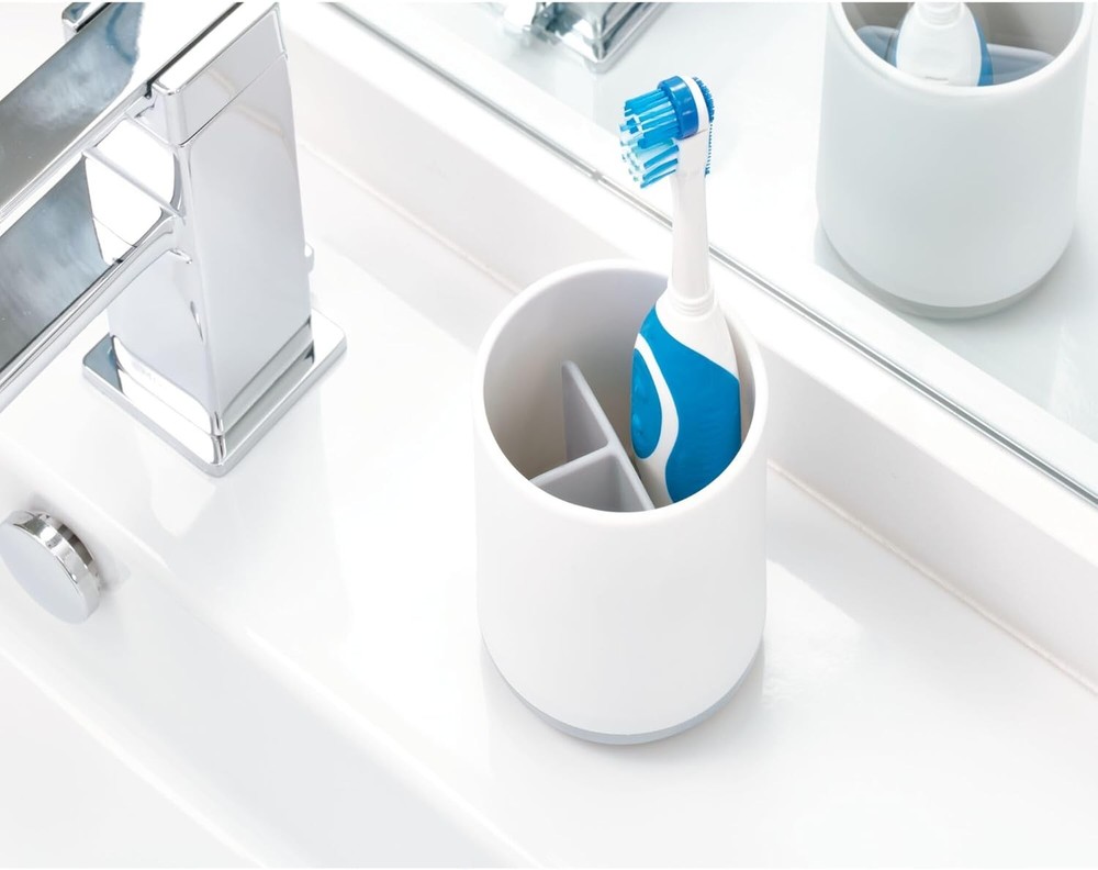 Toothbrush Holder for Normal Toothbrushes, Spin Brushes, and Toothpaste