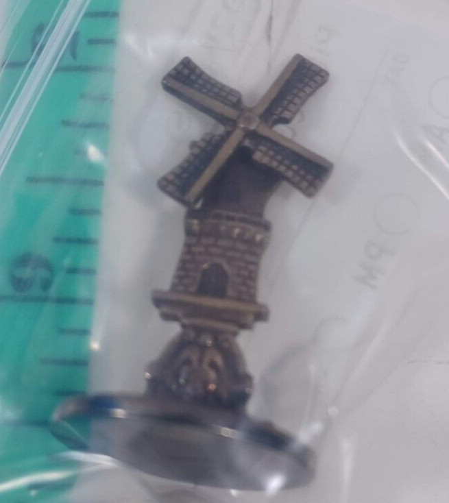 minature silver windmill 2 inch (A159)