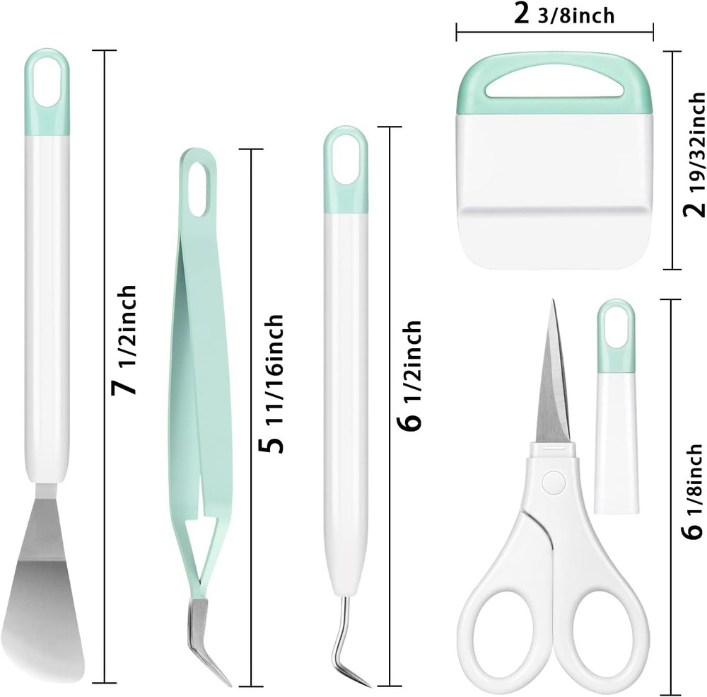 Vinyl Weeding Tool Set: Vinyl Weeding Craft Basic Kit 5 Pieces Including Tweezer