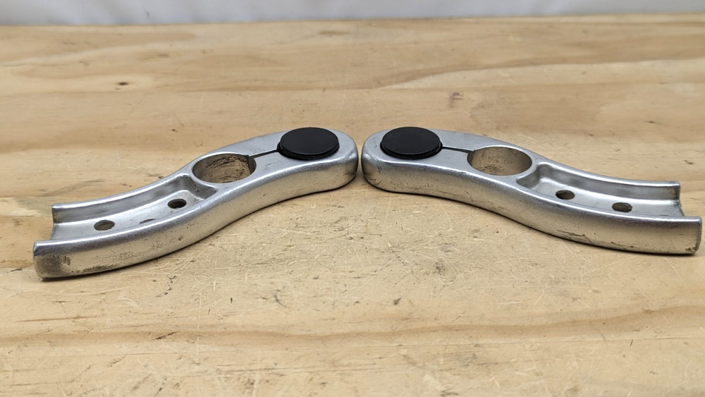 Vintage unbranded silver customized unique bar extensions MTB