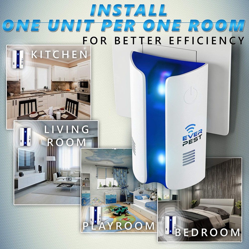 Ultrasonic Pest Control Repeller Plug in - Electronic Insect Defender - Roach...