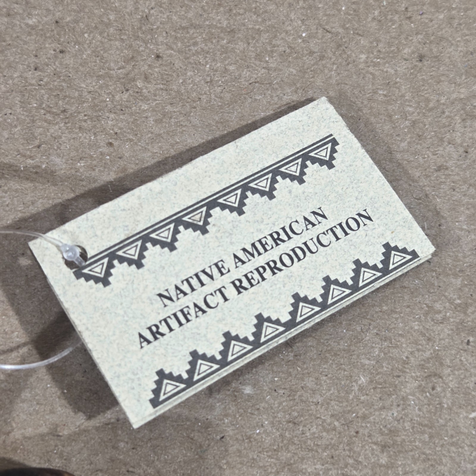 Authentic Navajo Peace Pipe 6" Handcrafted Faux Turquois Beads leather wood stag