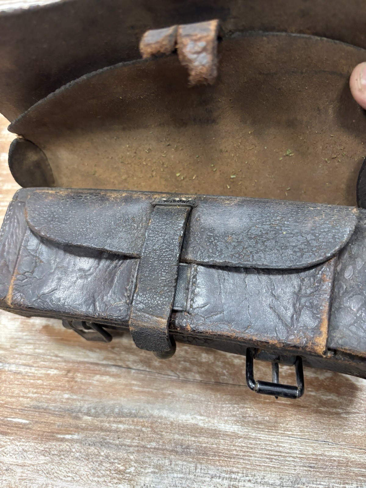 JE CONDICT NEW YORK Civil War Cartridge Box Maker Marked Original