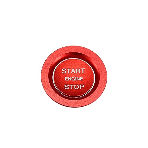 Engine Start Stop Button Cover Kit One Click Push Start Button Trim Red