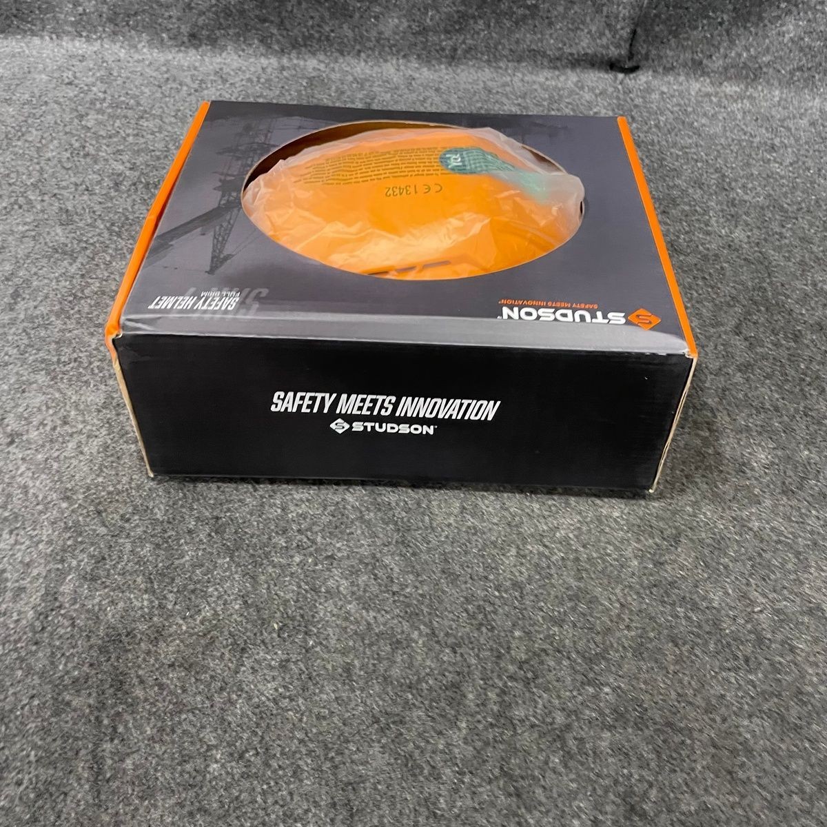 STUDSON SHK-1 Full Brim Vented Industrial Safety Helmet, Orange, SHK1-FB-CTOO