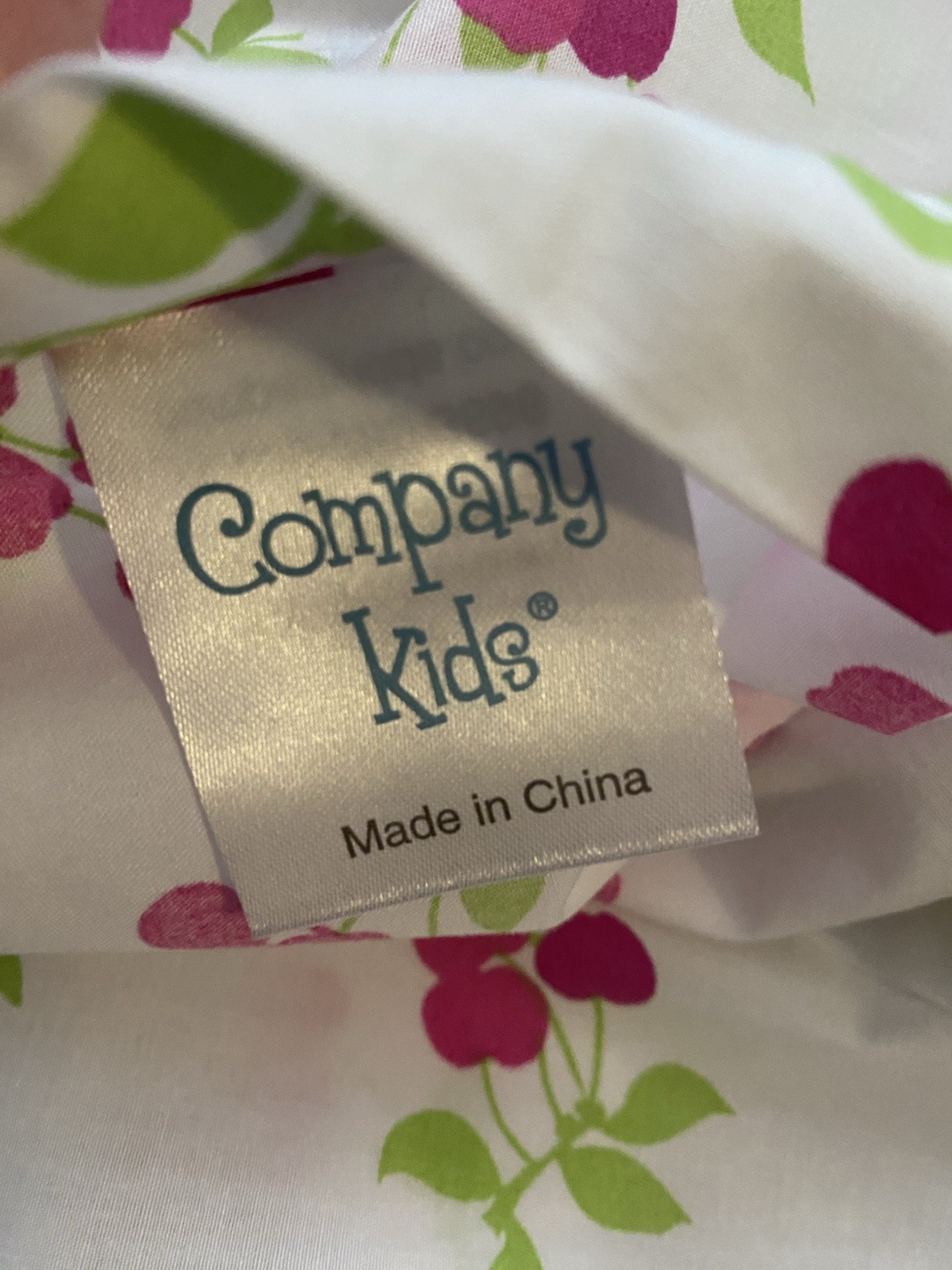 Company Store Kids Cotton Queen Size Duvet Cover Cherries Cherry Print NWOT New