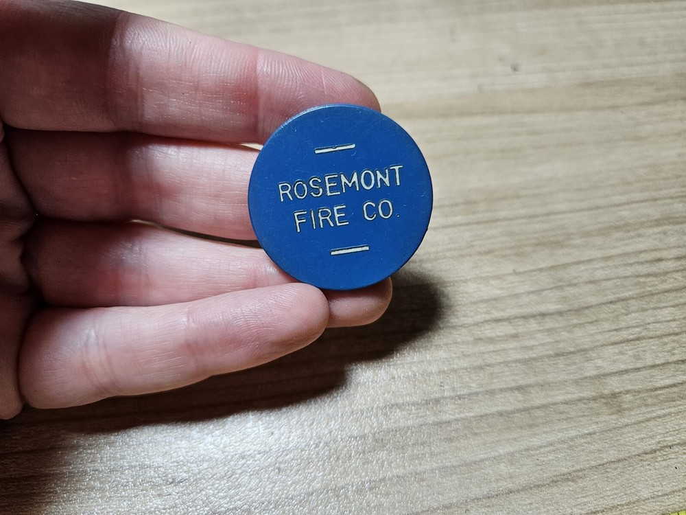 Vintage Rosemont Fire Co Plastic Trade Token