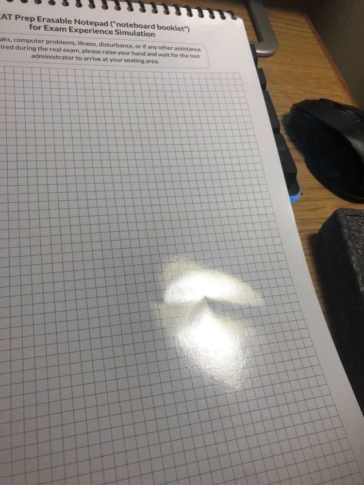 MCAT Prep Erasable Notepad/Whiteboard (noteboard booklet) with Staedtler Marker