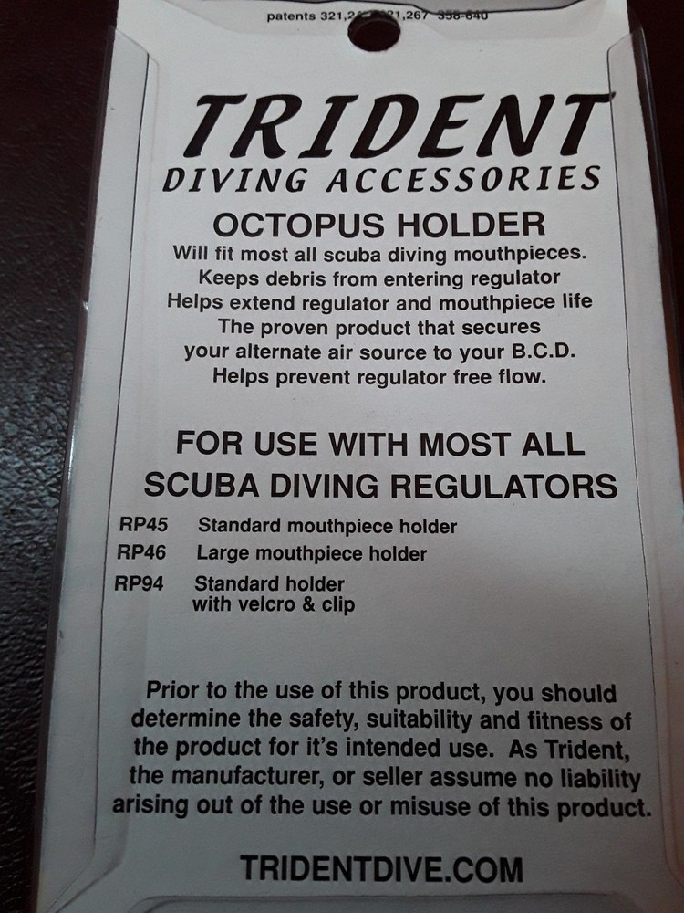 Trident Octopus Holder Diving Accessories Instructor's Choice NIP
